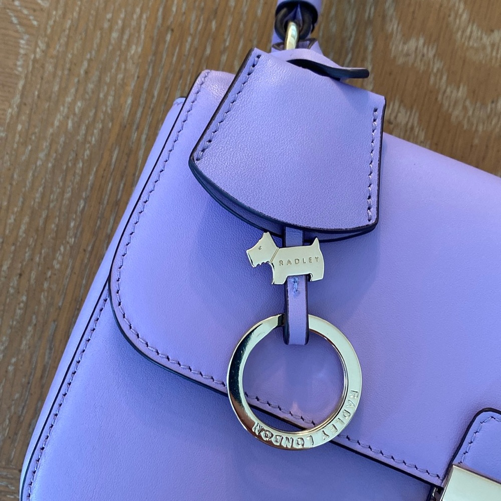 NWT Radley London Purple Leather Shoulder Bag - Picture 2 of 5